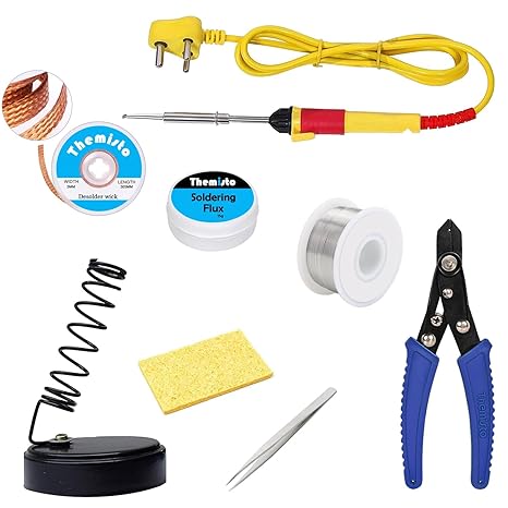THEMISTO – built with passion Themisto Beginners 8 In 1 Corded_electric Soldering Iron Kit