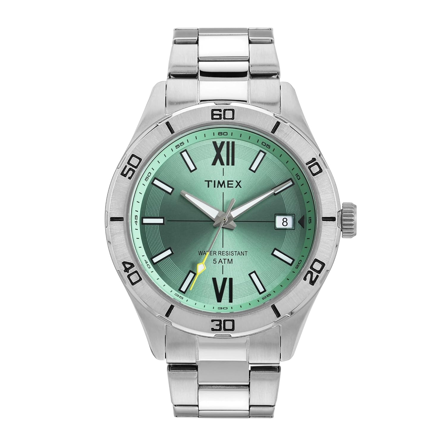 TIMEX Analog Watch for Men Available in Multicolor Dial & Silver Stainless Steel Bracelet Band – Water Resistant Wrist Watches