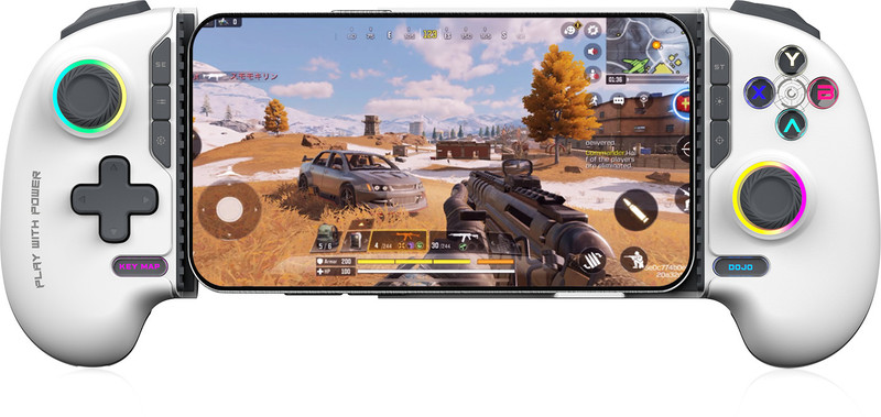 EVOFOX Deck 2 Smartphone with Hall Effect Triggers & Joysticks, Key Mapping, RGB Handheld Gaming Console(White)