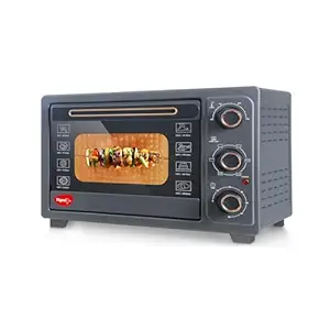 Pigeon Oven Toaster Grill 30 Liters OTG with Rotisserie, Oven Toaster and Grill for Grilling and Baking Cakes (Grey)