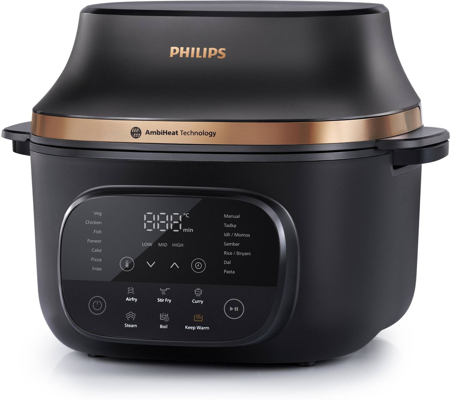 PHILIPS NX5300/00 OneChef, Smart All in One Cooking Device, 33-in-1 Functions (Air Fry, Stir Fry, Steam, Boil, Curry),AmbiHeat Technology for Perfect Indian Cooking Air Fryer