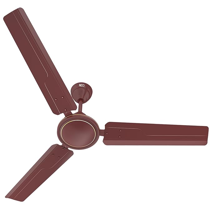 Havells REO Vaayu 1200mm ES Ceiling Fan | High Speed, High Air Delivery | Strong & Powerful Copper motor, Air Delivery: 220CMM| RPM: 370| 2 Year Warranty | (Pack of 1, Brown)