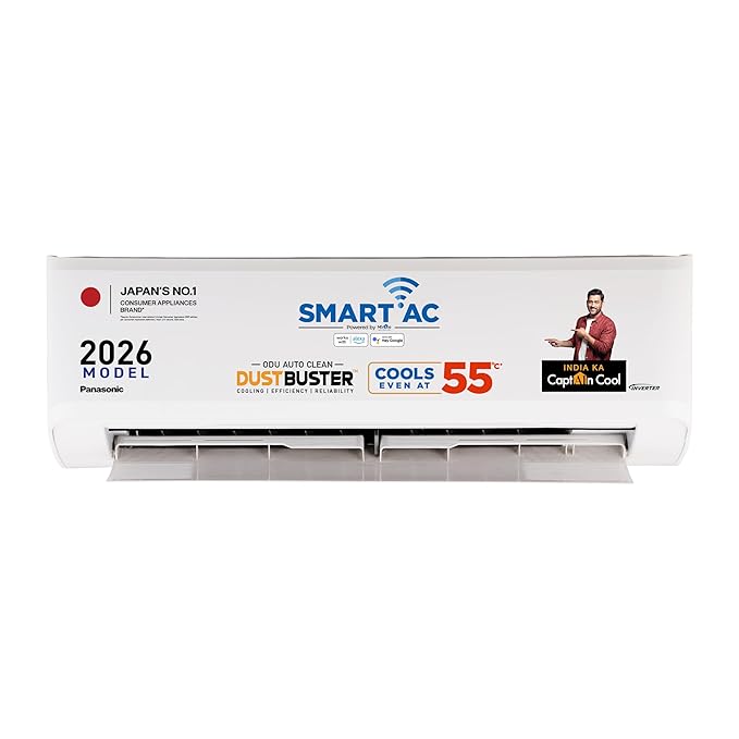 Panasonic 1.5 Ton 3 Star, New Star rated, Premium WiFi Inverter Smart Split AC Filter,CS/CU-SU18BKY3W,White)