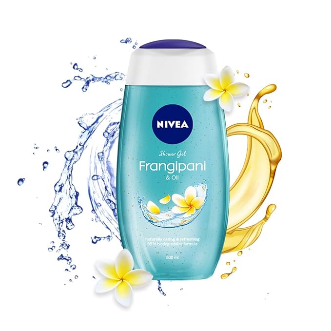 NIVEA Frangipani and oil 500ml Body Wash| Shower Gel with Frangipani and Care Oil