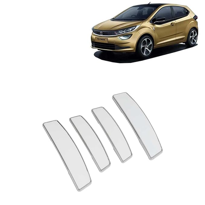 KINGSWAY® Car Door Edge Protection Guard Compatible with Tata Altroz, (Year 2020 Onwards), Car Safety Anti Dent Scratch Proof Gurads, Car Door Guard Bumper Protector, D4 White Color, Pack of 4 Pieces