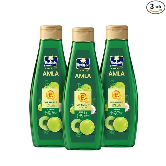Parachute Advansed Amla Hair Oil with Vitamin E | 500ml x 3| Amla & Vitamin E | For All Hair Types