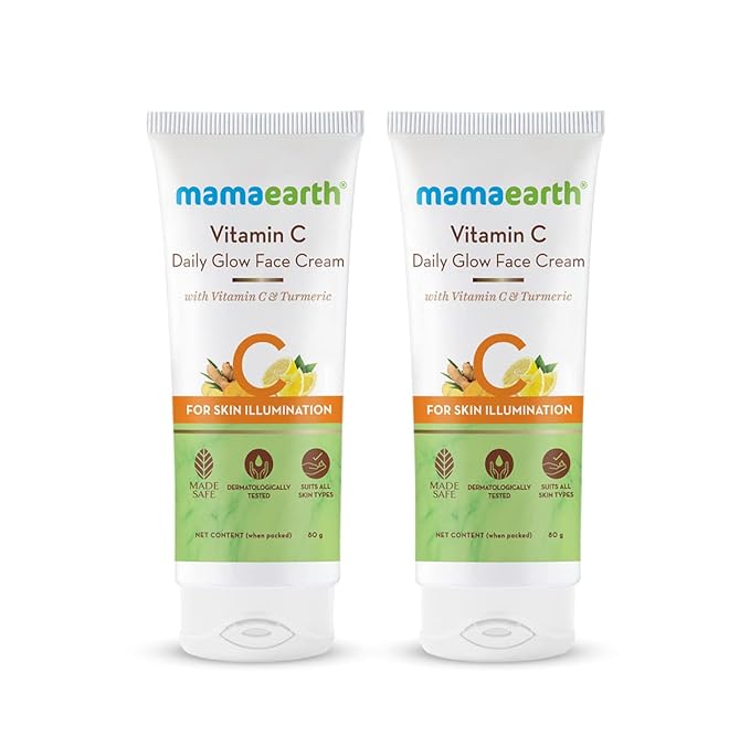 Mamaearth Vitamin C Daily Glow Face Cream With Vitamin C & Turmeric for Skin Illumination – Pack of 2