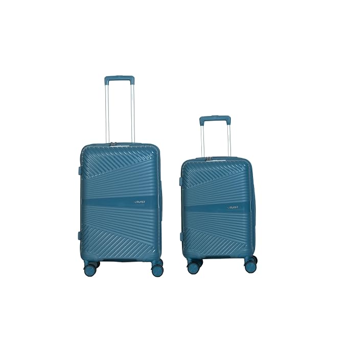 CRUISE Mediterranean Trolley Bags Set (20+24 Inch)| Hard Shell Expandable Suitcases with 8 Spinner Wheels & TSA Lock | Cabin and Check-in Lightweight Luggage Bag | Adjustable Handle (Set of 2)