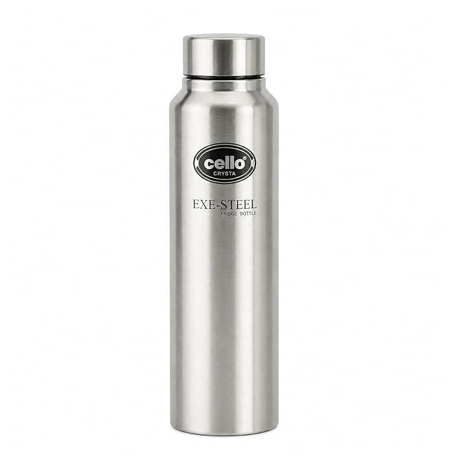 CELLO Crysta Stainless Steel Water Bottle for Daily Use 1000ml Silver