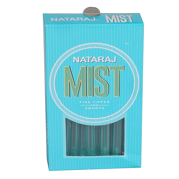 NATARAJ 621 Mist Ball Pen, Comfortable Grip, Non-Fading Ink, Pack of 20 Pens (Color-Green)