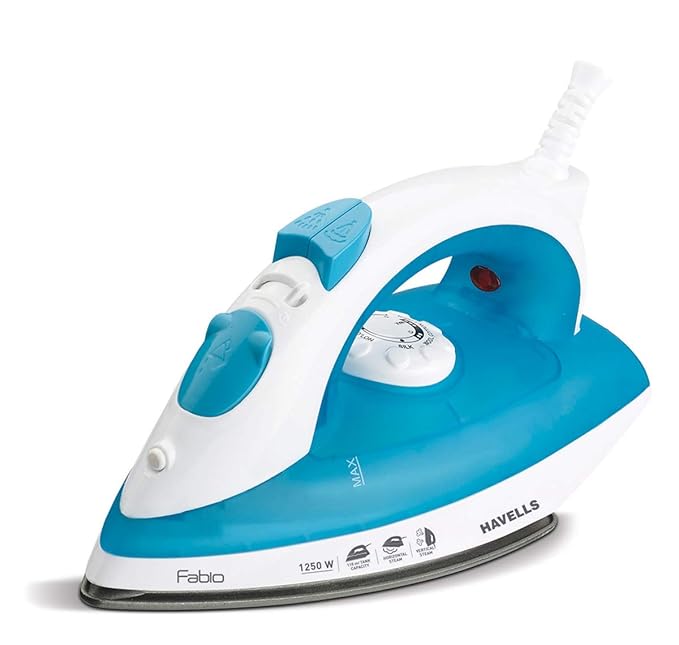 HAVELLS Fabio 1250W Steam Iron (Blue)