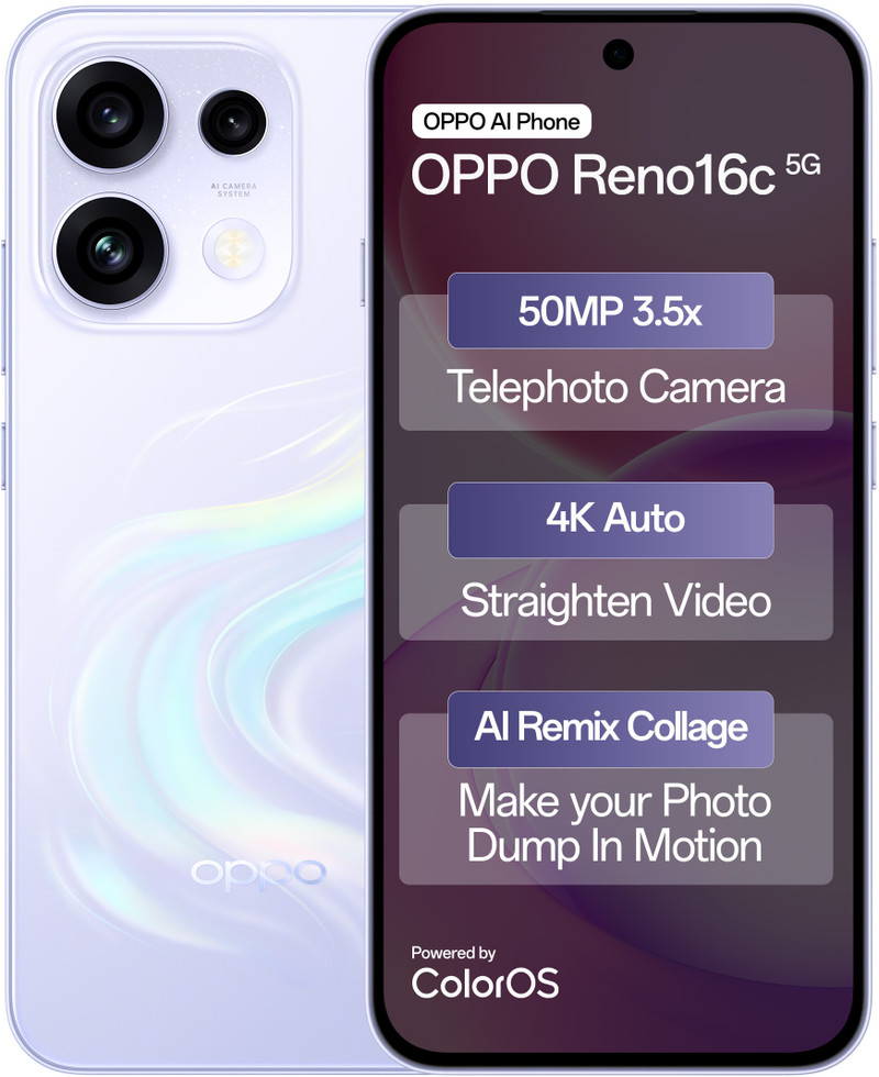 OPPO Reno16c 5G (Stellar Purple, 128 GB)