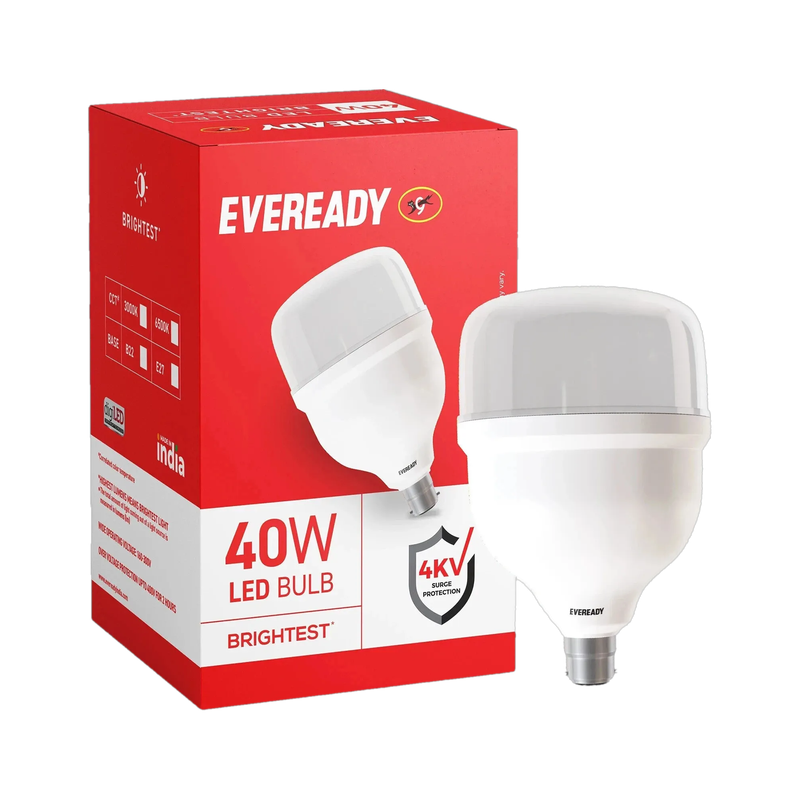 EVEREADY 40 W Flickering, Eye Safety Compliance Standard B22 LED Bulb