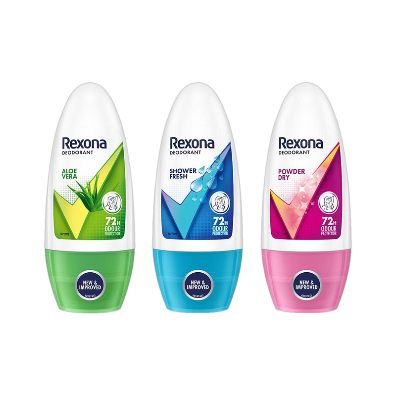 Rexona Aloe Vera, Shower Fresh, Powder Dry Underarm Roll On Deodorant Deodorant Roll-on – For Women