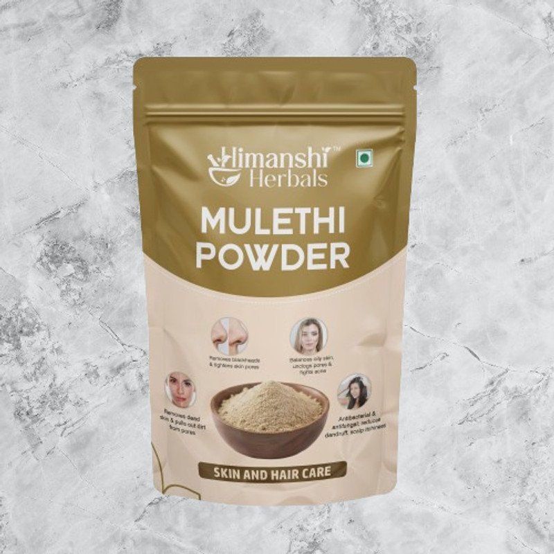 HIMANSHI Herbals Mulethi Powder For Body, Skin, Face and Hair, Skin Whitening (250 g)