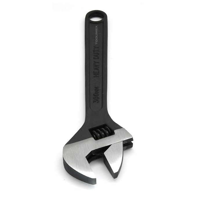 REnterprises Adjustable Wrench Drop Forged Carbon Steel Black Finish Rust Proof Extra Wide for Comfortable Grip | Easy Adjustment of Screws, Fully Hardened for Better Strength & Durability (6″ Inch)