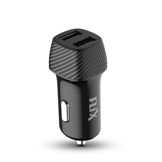 FLiX (Beetel) 2.4A Fast Charging Car Charger (24D – Black)
