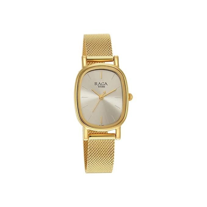 Titan Light Champagne Dial Analog Watch for Women-NR2665YM01