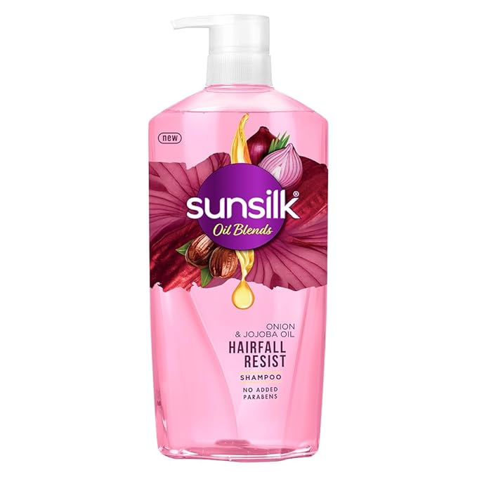 Sunsilk Onion & Jojoba Oil Hairfall Resist Oil Blends Shampoo | with No Added Parabens | (700 ml)
