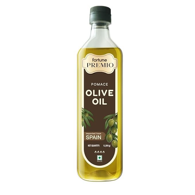 Fortune Premio Pomace Olive Oil 1L | High Smoke Point | Ideal for Deep Frying | Premium Olive Oil