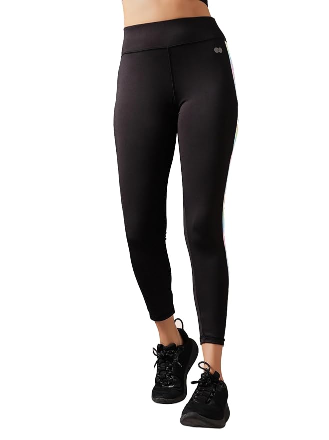 Clovia Women’s Activewear Ankle Length Tights In Black
