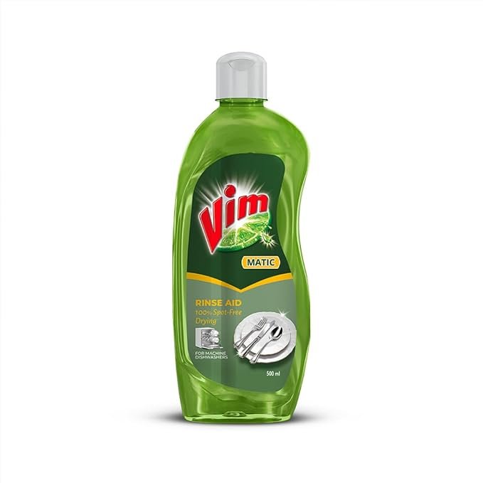 Vim Matic Rinse Aid 500 ml, Prevents Limescale Buildup, Prevents Spots, Designed by India’s No.1 Dishwash brand
