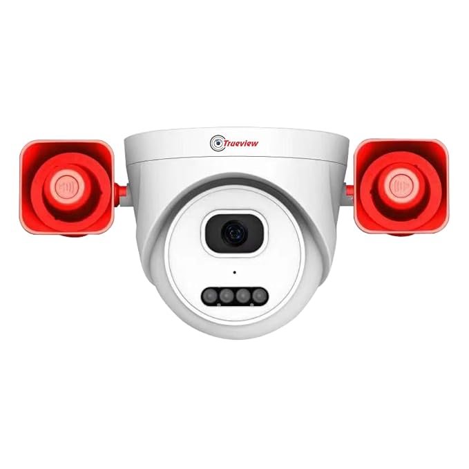 Trueview Smart Security Camera 4G 3mp CCTV Dome Camera for Home | Shop | Office | Farm | Construction Site | Sim Based Camera (PRO 4G Sim Based 3MP 1296p HD with Siren)