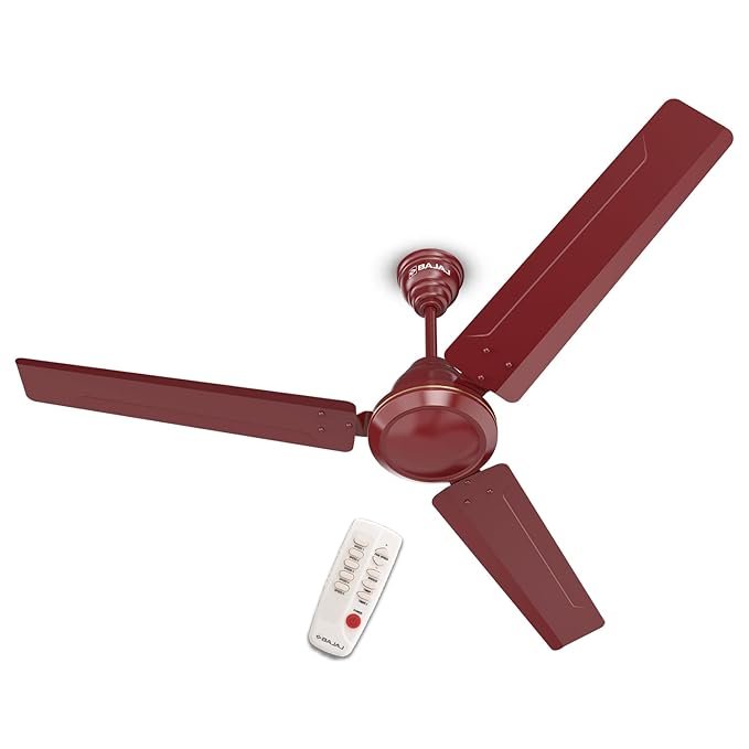Bajaj Frore Turbo BLDC 1200 MM 5 Star Rated Ceiling Fans For Home | BEE Stars Rated Energy Efficient Ceiling Fan | 2 Years Warranty 【 Red Walnut】