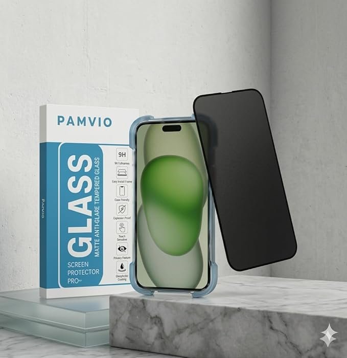 Matte Tempered Glass for iPhone 15 Pro Max | Edge to Edge Full Screen Coverage | Scratch Resistant | Matte Screen Protector for iPhone 15 Pro Max | Case Friendly, Anti-scratch and Bubble free with Installation Kit