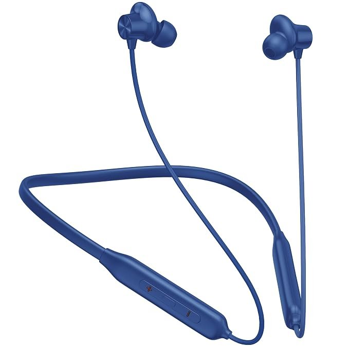 Kratos N4 Bluetooth Neckband with 52H Playtime, Deep Bass, Stereo Sound, HD Calls, Magnetic Earbuds, Type-C Fast Charging, Rich Audio, Hollow Switch for Comfort & Style