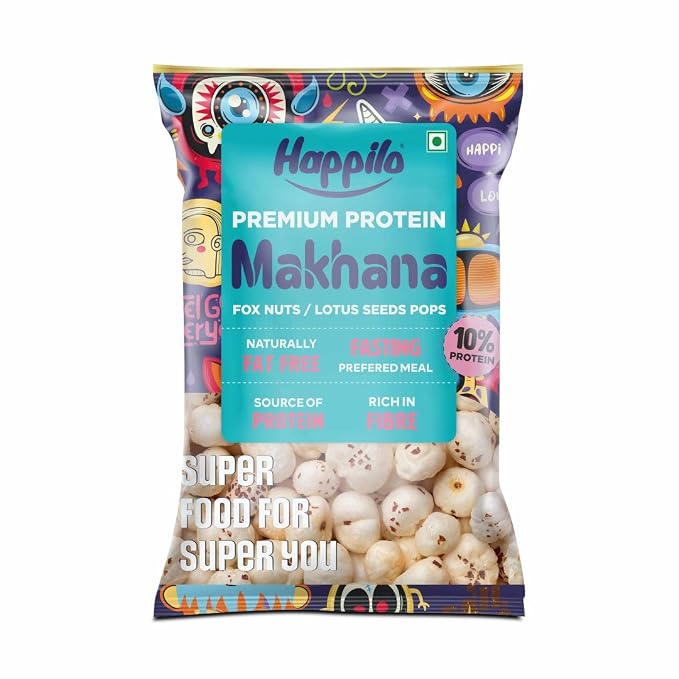 Happilo Premium All Natural Fox Nuts (Phool Makhana) 200g | Lotus Seeds, Gorgon Nuts, Puffed Kernels, Hand-Picked