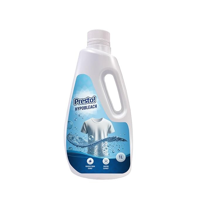 Amazon Brand – Presto! Hypobleach 1L | Fabric Whitener | Detergent Add-On Liquid