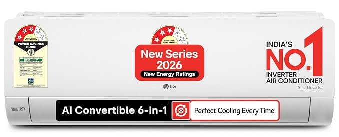 LG 1.5 Ton 3 Star, Smart Inverter Split AC (100% Copper Condenser, AI Convertible 6-in-1, Faster Cooling & Energy Saving, Diet Mode+, HD Filter with Anti-Virus Protection,Him Clean, AS-Q18JNXE,White)