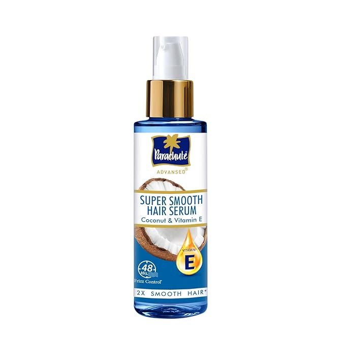 Parachute Advansed Super Smooth Hair Serum | Coconut & Vitamin E | 48 Hrs Frizz control | 2 X Smooth Hair | 100ml