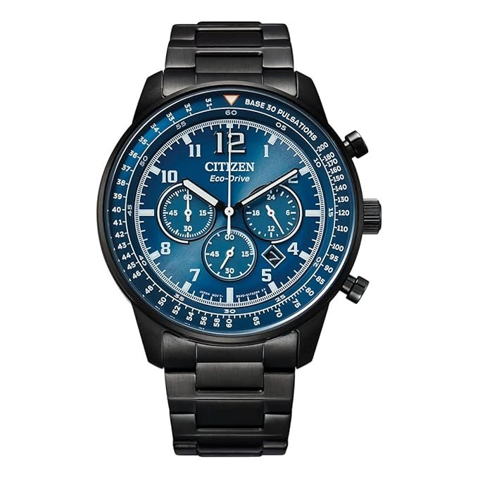 Citizen Stainless Steel Analog Blue Dial Black Strap Men’s Watch-Ca4505-80L