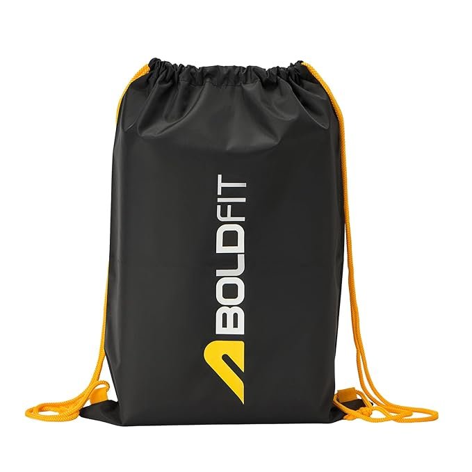 Boldfit Drawstring Bag for Men 25ltrs Gym Bag for Man & Women Small Bags for Mens Multipurpose Drawstring Backpack Kit for Shoes, Travel StringBag for Men Rope Bags for Mens String Backpack – Black