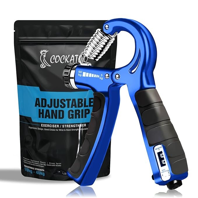 Cockatoo Counter Hand Grip Strengthener|(5 KG – 60 Kg) Adjustable Hand Grip| Hand Gripper for Men & Women| Digital Hand Grip Strengthener
