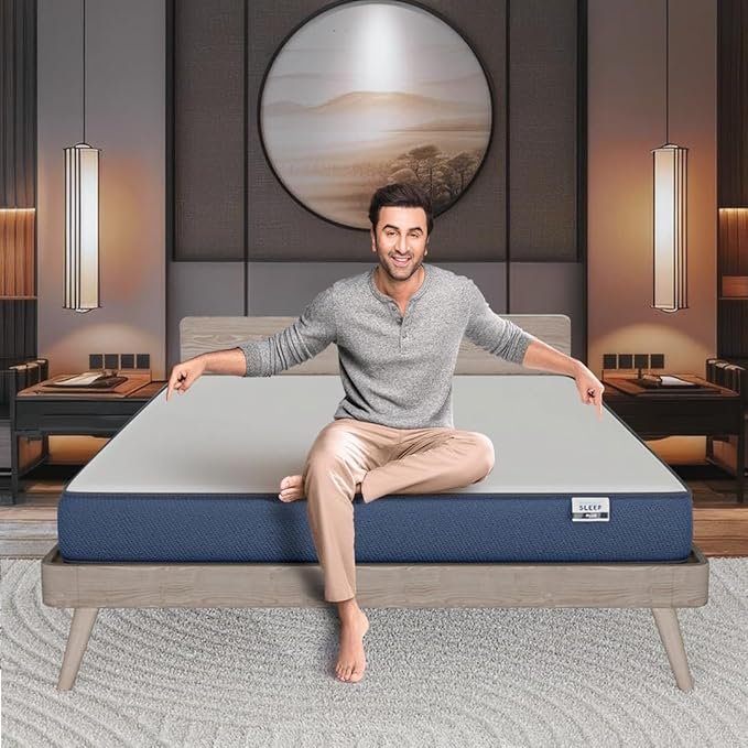 Nilkamal SLEEP Plus Orthopedic Support Memory Foam Mattress | 10 Years Warranty | King Size | 8 Inch Bed Mattress | Reversible Design | Breathable Knitted Fabric | Medium Firm, (78 x 72 x 8)