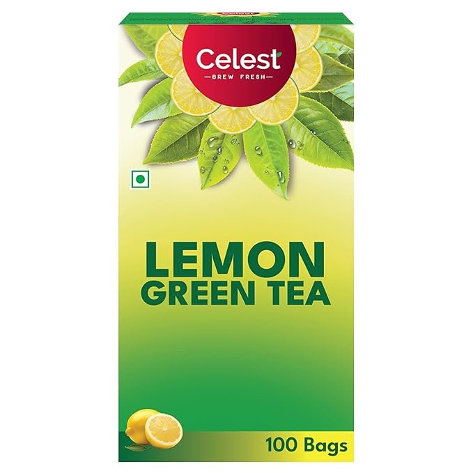 Celest Lemon Green Tea for Weight Loss – 100 Teabags | Zesty Lemon Green Tea
