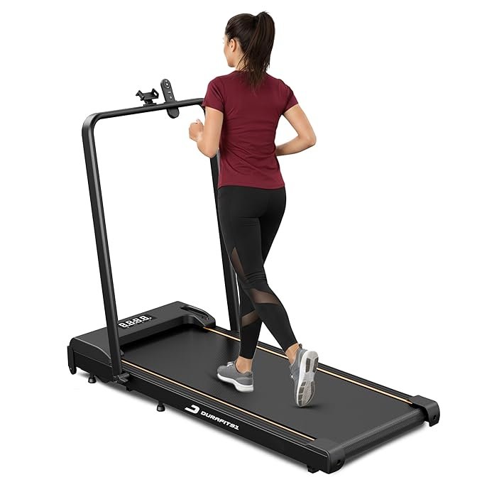Durafit91™ Dash 2.5HP Peak BLDC Motor Treadmill with Mobile Stand & Remote Control |100 kg User Capacity | 6 km/h Max Speed | LED Display with Foldable Under-Desk Design | Home Use