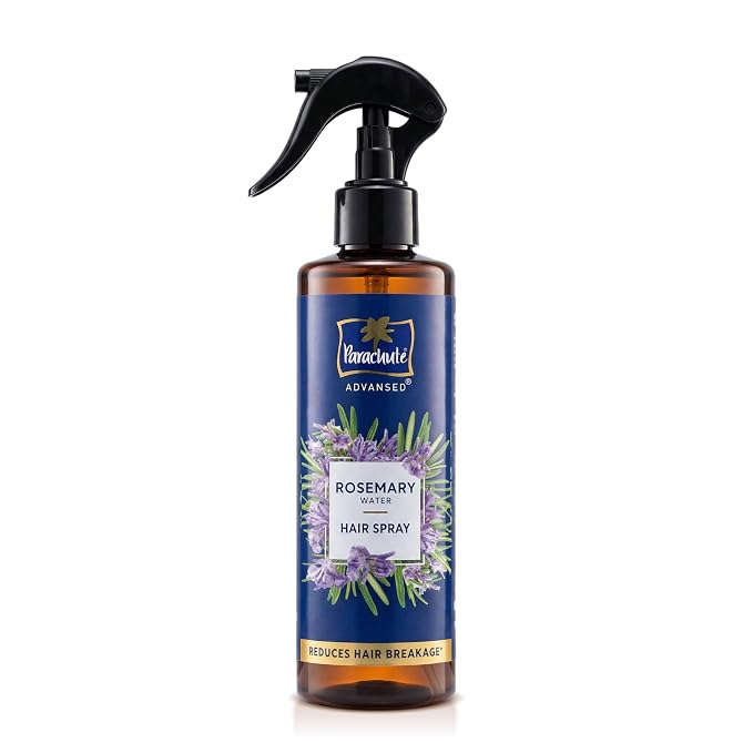Parachute Advansed Rosemary Water Hair Spray | 100ml | Reduces Hair Breakage* | Non‑Sticky Formula | Natural Shine | Scalp‑Soothing
