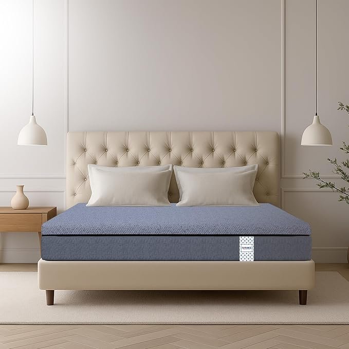 Florance Orthopedic Mattress with 7 Zone Air Gel Memory Foam, Medium-Firm, Pressure Relief, Oeko Tex Certified Fabric, Zero Partner Disturbance, Queen Size Mattress, 12-Year Warranty, 72x60x8