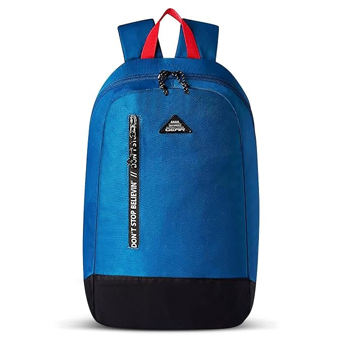 Gear Superior 17″/19L Medium Water Resistant Backpack | Casual Backpack | Daypack | Travel Backpack | College Bag For Men/Women (Blue – Black)
