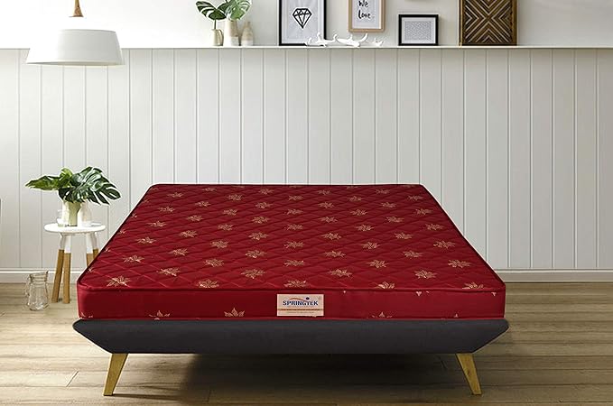 Springtek Amaze Eco Premium High Density Foam Mattress | 4 Inches Quilted Anti-Microbial Fabric Eco HD EPE Foam Mattresses | King Size Gadda | 78×72 Inches