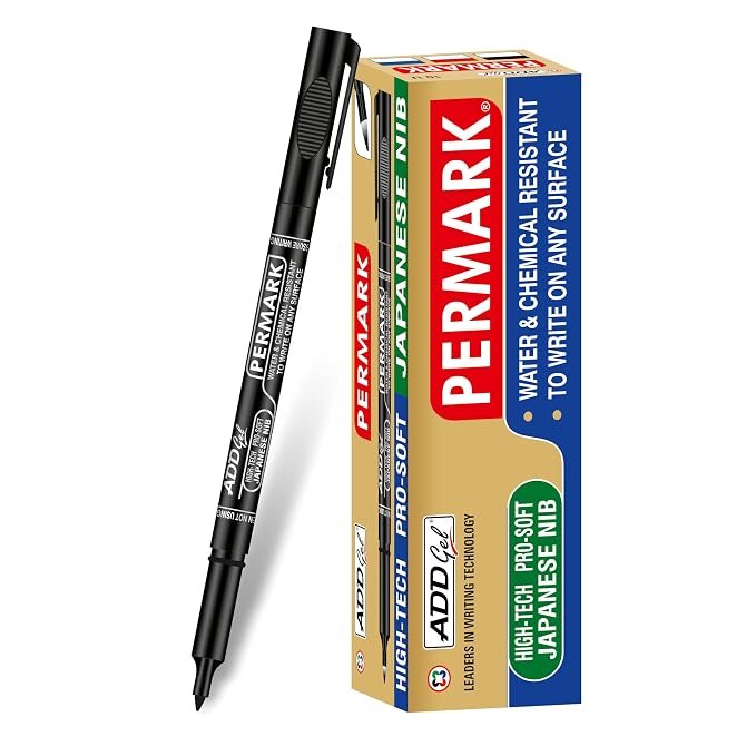 ADD Gel Permark Marker Pack Of 10 Pcs (Black)