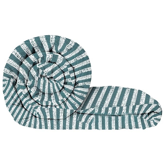 Single Bed Comforter 180 GSM Reversible Microfiber Green & White
