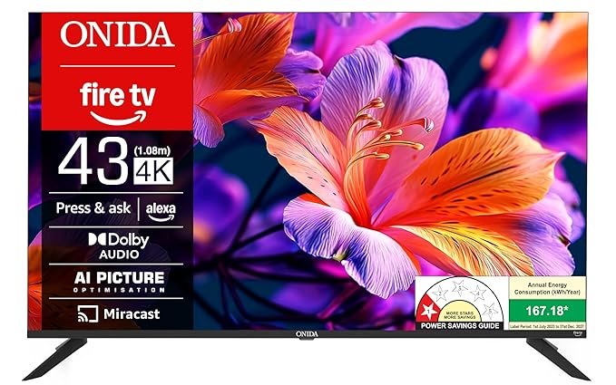 Onida 108 cm (43 inch) Ultra HD 4K Smart LED Fire TV 43UFD