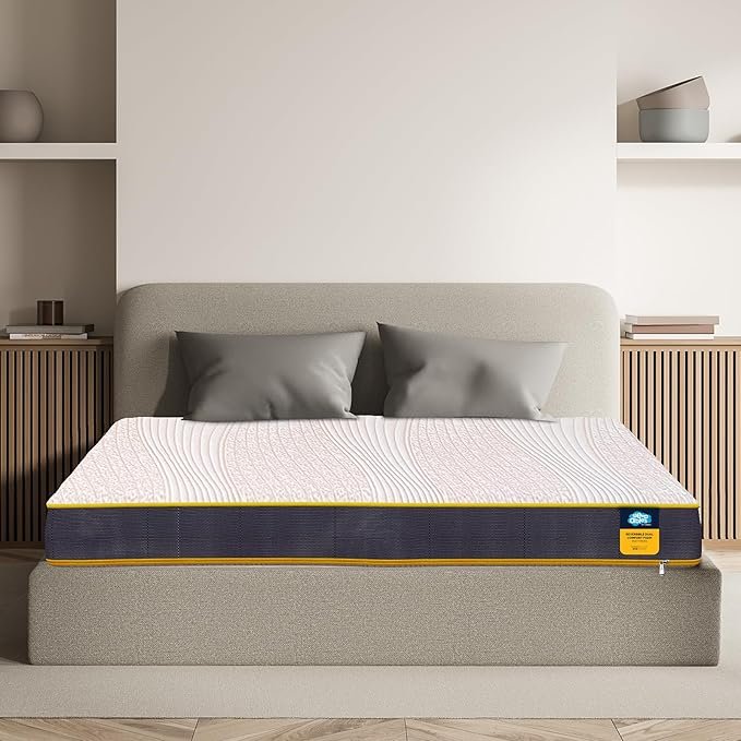 Centuary Mattresses Sleepables | 7 Years Warranty | 6-Inch King Size Dual Comfort Hard and Soft Reversible Roll Pack High Resilience (HR) Foam Mattress (78x72x6)