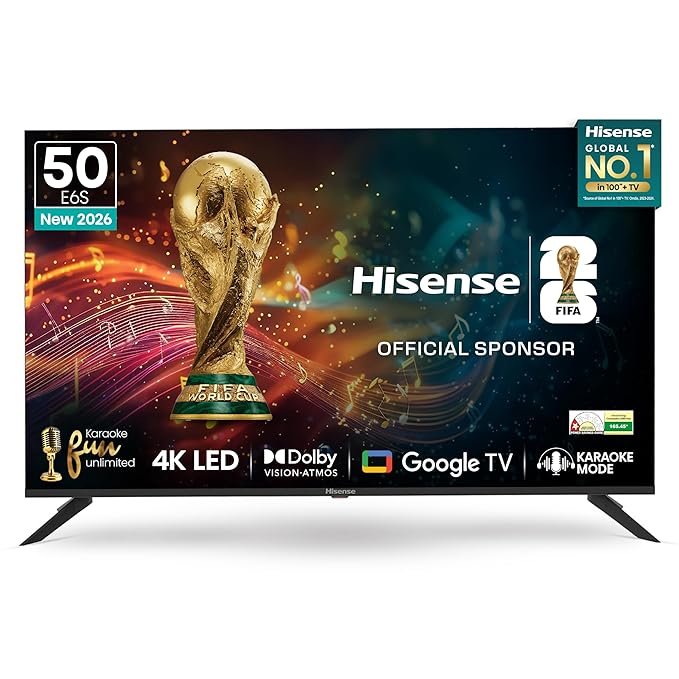 Hisense 126 cm (50 inches) E6S Series 4K Ultra HD Smart LED Google TV 50E6S
