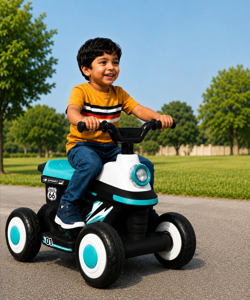 Miss & Chief Zoom Car_ATV, Battery operated with light & music,MP3 player, bluetooth & USB Car Battery Operated Ride On